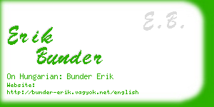 erik bunder business card